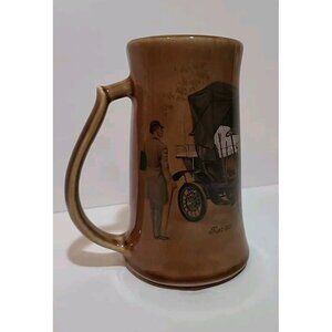 VINTAGE McCOY USA 1901 Fiat MUG Beer Stein ANTIQUE CAR AUTO